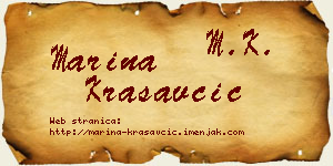 Marina Krasavčić vizit kartica